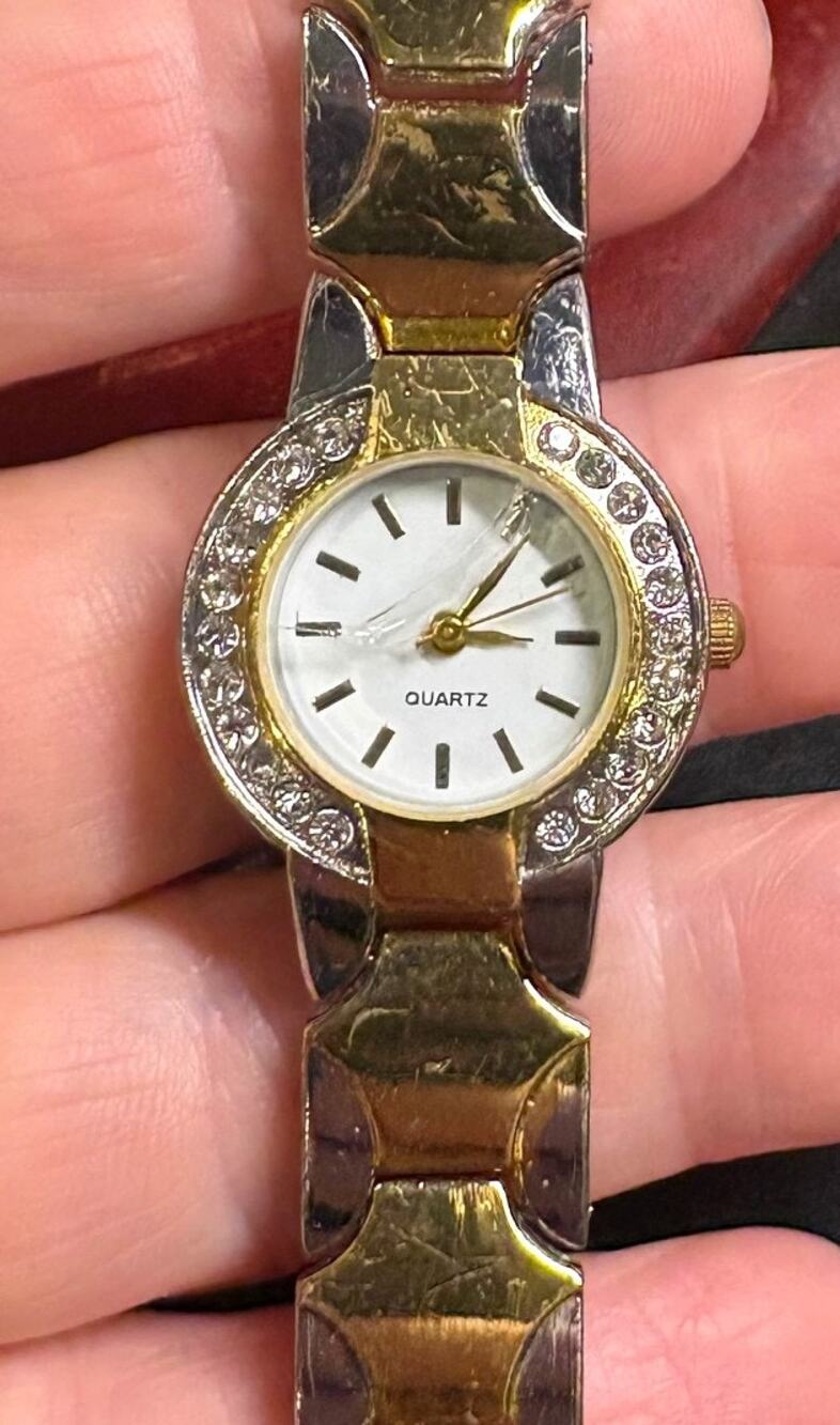 Women's Two Tone Blair Watch, Crystal Accents, Bracelet Band  Size 6 1/2"